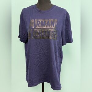 Armani Exchange t-shirt in navy with logo size L .